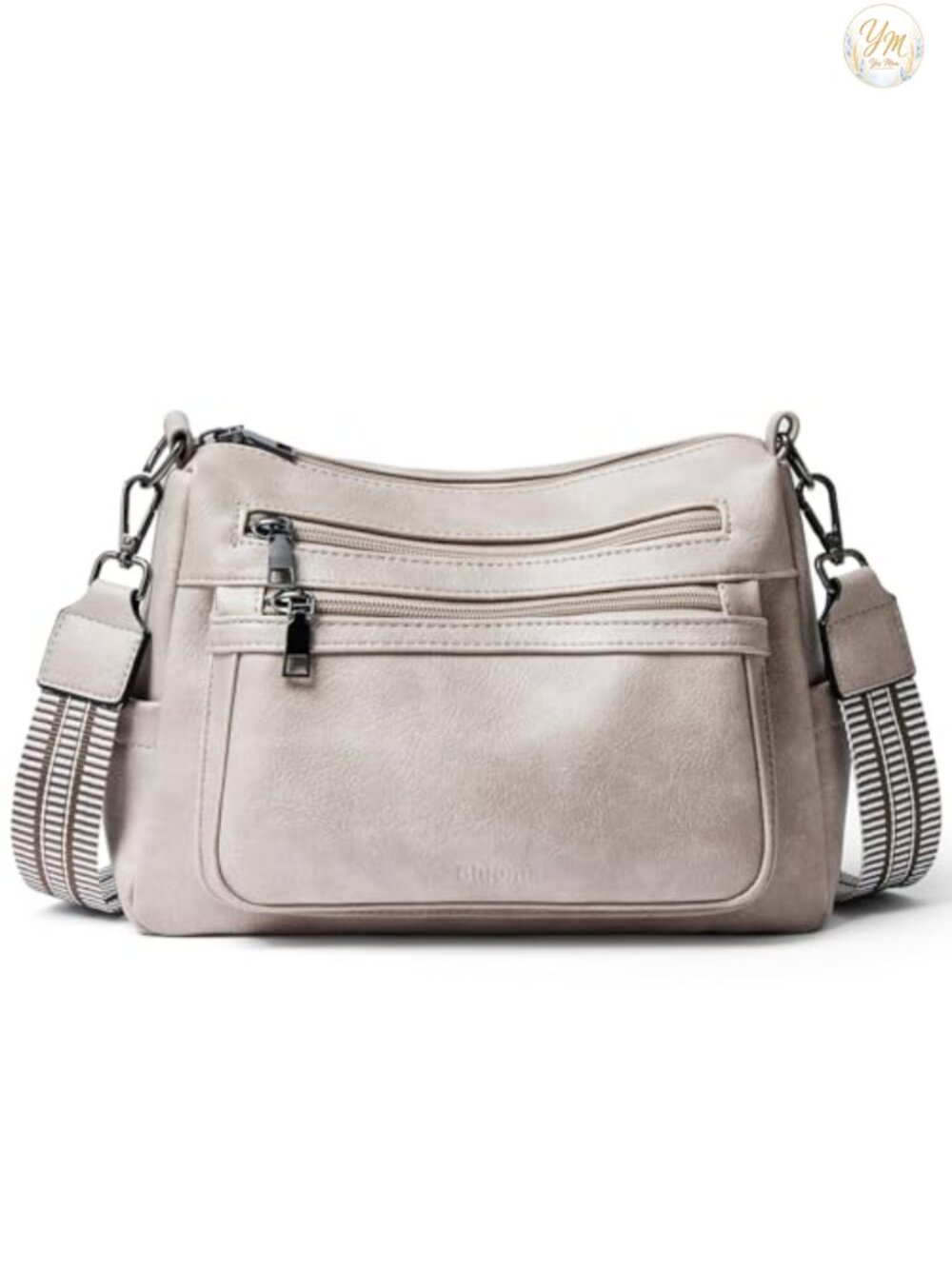 Faux Leather Crossbody Bag Medium Large Vegan Leather Sling Purse Shoulder